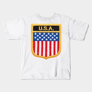 USA Emblem Sticker Kids T-Shirt